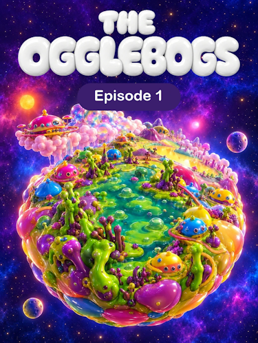Rocco, Blobbo, Coco, Oddo and Beepo are all smiling and Rocco is waving.