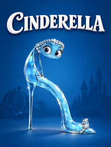 Animated Cinderella bedtime story kids book cover