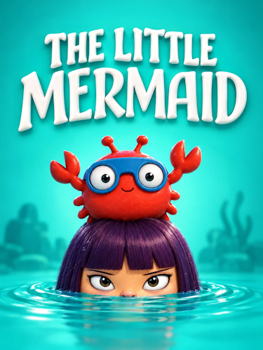 The little mermaid bedtime stories animated children's book cover
