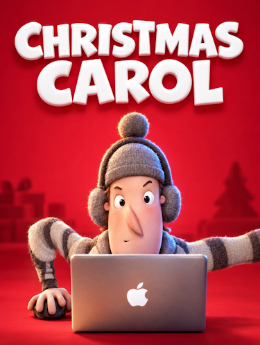 A Christmas Carol bedtime story children's animated book cover